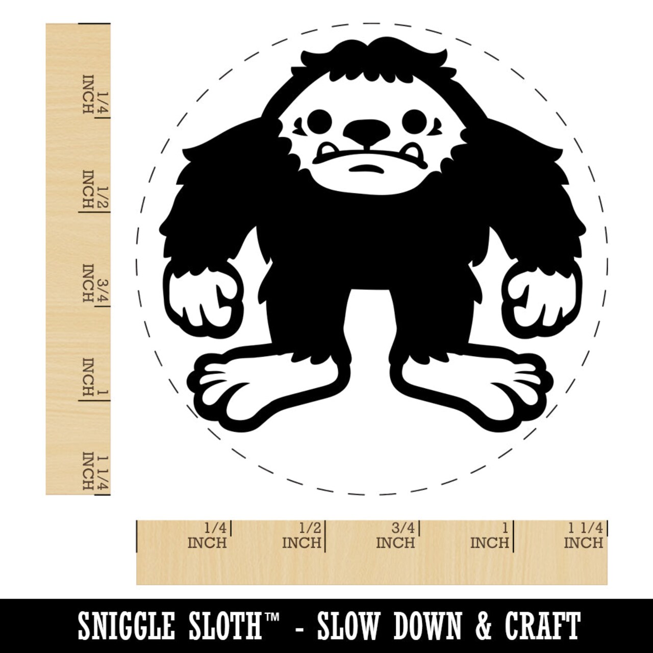 Bigfoot Sasquatch Cryptozoology Rubber Stamp for Stamping Crafting Planners